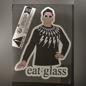 VINYL STICKER SCHITT’S CREEK DAVID ‘EAT GLASS’ NEW